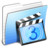 Aqua Stripped Folder Movies Icon